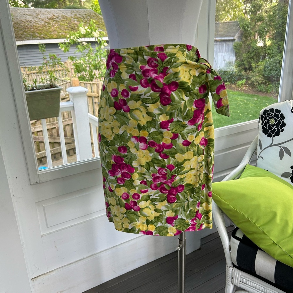 Homemade Floral Print Summer Wrap Skirt